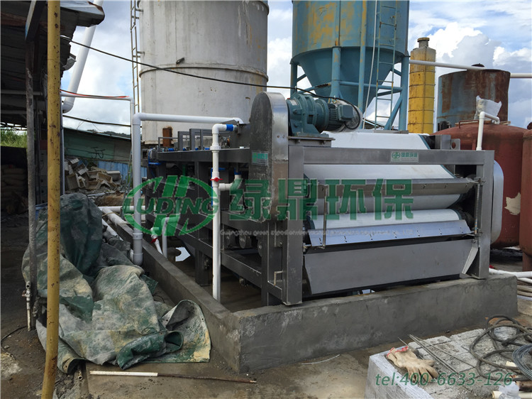 惠州矿场矿山污泥用的带式压滤机使用现场 2