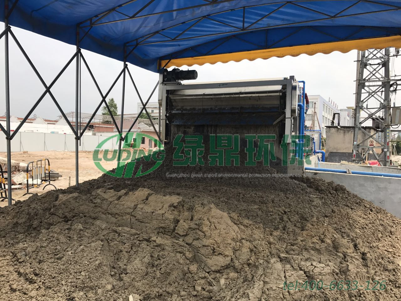中铁七局建筑打桩泥浆带式压滤机处理案例现场 4